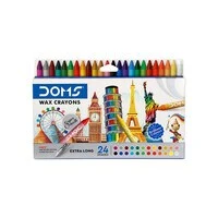 مجموعة أقلام تلوين شمعية طويلة للغاية من دومس مكونة من 24 لونًا