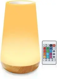 Sky-Touch LED Bedside Lamp, Colorful Bedside Lamp, Rechargeable Dimmable Color Night Lamp With Touch Control Adjustable Brightness Remote Control For Bedroom