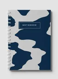 Lowha Spiral Notebook With 60 Sheets And Hard Paper Covers With Army Camouflage Abstract Design, For Jotting Notes And Reminders, For Work, University, School