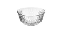 Bowl, clear glass/patterned15 cm