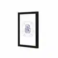 Lowha Html Wall Art Wooden Frame Black Color 23X33cm
