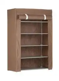 Generic 5-Tier Shoe Rack Brown 55X7X22Centimeter