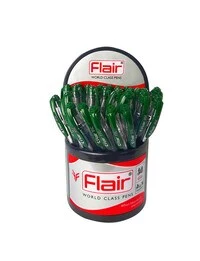 مجموعة أقلام Flair FX ذات الكرة مكونة من 30 قلمًا، باللون الأخضر