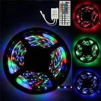 Generic Non-Waterproof Flexible Rgb Multicolored Led Light Strip Model 3528 With Remote Control Panel