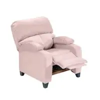 In House Velvet Classic Recliner Chair - Light Pink - NZ71