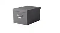 Storage box with lid, dark grey35x56x30 cm