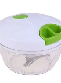 Generic 500Ml Hand-Powered Household Manual Food Chopper White And Green 13*9*13Cm