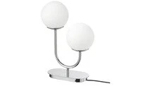 Table lamp, chrome-plated/opal white glass42 cm