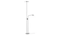 LED floor uplighter/reading lamp, dimmable/nickel-plated180 cm