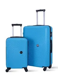 Parajohn 2-Pieces Hardside Travel Trolley Luggage Set, Blue 20/28