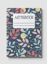 Lowha Spiral Notebook With 60 Sheets And Hard Paper Covers With Abstract & Floral Design, For Jotting Notes And Reminders, For Work, University, School