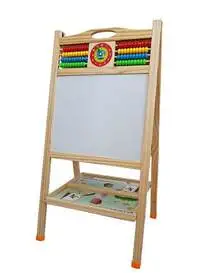 لعبة طفل لوحة رسم خشبية مزدوجة الجوانب