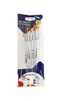 MASCO 6 Piece Assorted Tips Paint Brush Set, Transparent