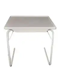 طاولة قابلة للطي متعددة الأغراض من تابل ميت، أبيض/رمادي