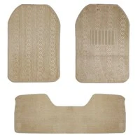 Generic High Quality Car Floor Mat, Cotton With Rubber Material 3 Pcs Set - Biege