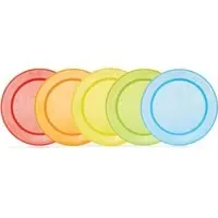 مجموعة خمس أطباق ذات ألوان زاهية من مانشكين، متعددة الألوان