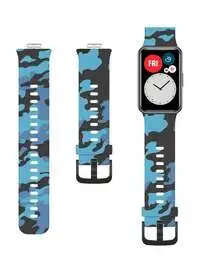 Fitme Replacement Band For Huawei Watch Fit, White/Blue/Black
