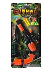 Rally Gunman Super Gun Toy With Soft Bullets Blaster Playset