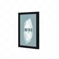 Lowha I Never Give Up Wall Art Wooden Frame Black Color 23X33cm