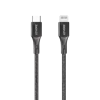 كابل Levore USB-C إلى Lightning Nylon معتمد من MFI بطول 1.8 متر - أسود