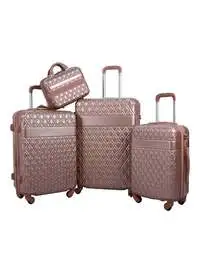 Morano 4-Piece Luggage Trolley Bag Set Brown