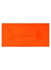 Anemoss Sail Design 100% Turkish Cotton Beach Towel Orange 70X140cm