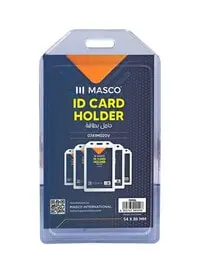 ماسكو حامل بطاقات الهوية العمودي 5 قطع شفاف