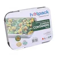 Hotpack aluminum containers with lid 83185 10 pieces