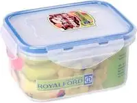 Royalford 500mlmeal Prep, Transparent Food Container, Bpa Free, Reusable, Airtight Food Storage Tray With Snap Locking Lid, Microwavable, Freezer & Dishwasher Safe  Bento Lunch Box