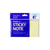 Double A Sticky Note 5X3 Inch, Yellow, 100x12 Pads
