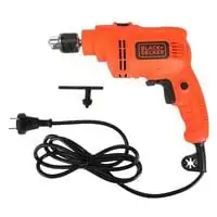 Black+decker single speed hammer drill, 480W, 10mm, Orange/Black