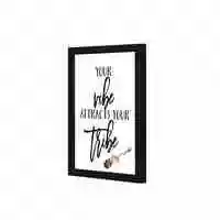 Lowha Your Vibe Attracts Your Vibes Wall Art Wooden Frame Black Color 23X33cm