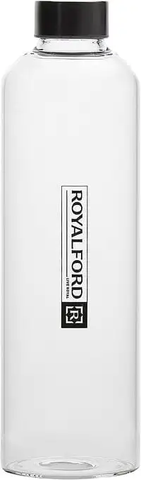 Royalford Borosilicate Glass Water Bottle, 500 ml Capacity, Multicolour