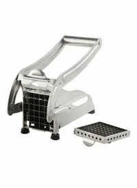 Generic Potato And Chip Slicer With 2 Interchangeable Blades Silver Standard