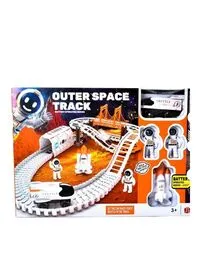 Rally Electric DIY Kids Assembly Battery Operated Outer Space Car Track Educational Toy