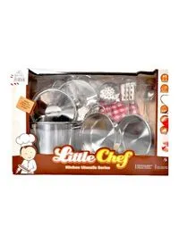 Rally Portable Sturdy And Durable Stainless Steel Pretend Kitchen Utensils Toy Play Set