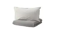 Duvet cover and pillowcase, grey150x200/50x80 cm