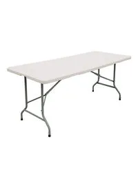 المفرج طاولة بوفيه قابلة للطي أبيض/رمادي 180x72x73سم