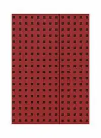 ورق-أوه - كوادرو أحمر على دفتر أسود مقاس A4 (مسطر)