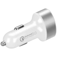 Momax UC series Dual-port Fast Car Charger - White
