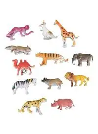 مملكة الحيوان 12 قطعة من حيوانات الغابة البرية الصغيرة سفاري 3 سم