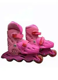 حذاء تزلج للأطفال من الجنسين بأربع عجلات مقاس S (31-34) سم