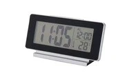 Clock/thermometer/alarm, black