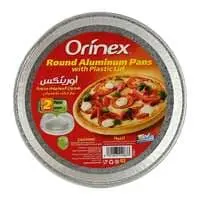 Orinex round aluminum pans with plastic