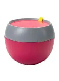 رويال فورد صندوق غداء دائري عصري مكون من طبقتين أحمر/رمادي/وردي 14.8X12.1سم