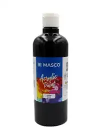 Masco Acrylic Paint, 500ml, Black