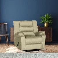 In House Velvet Rocking Recliner Chair - Dark Ivory - Nice 02