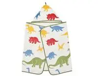 Towel with hood, dinosaur/multicolour140x70 cm