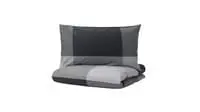 Duvet cover and pillowcase, black150x200/50x80 cm