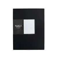 Double A Pocket File A4/40 Pockets Black, Suitable For School And Office Purpose